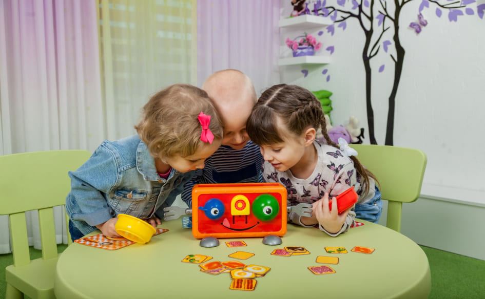 Bright engaging early‑education classroom at Sprouts Academy